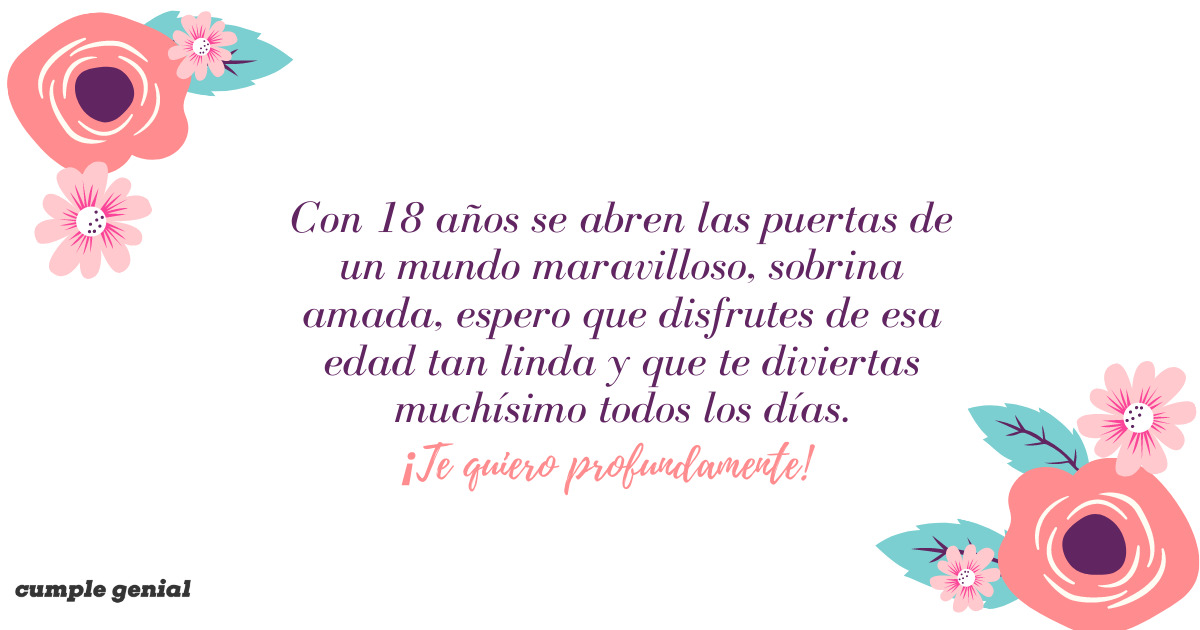 Con 18 años se abren las puertas  Cumple Genial