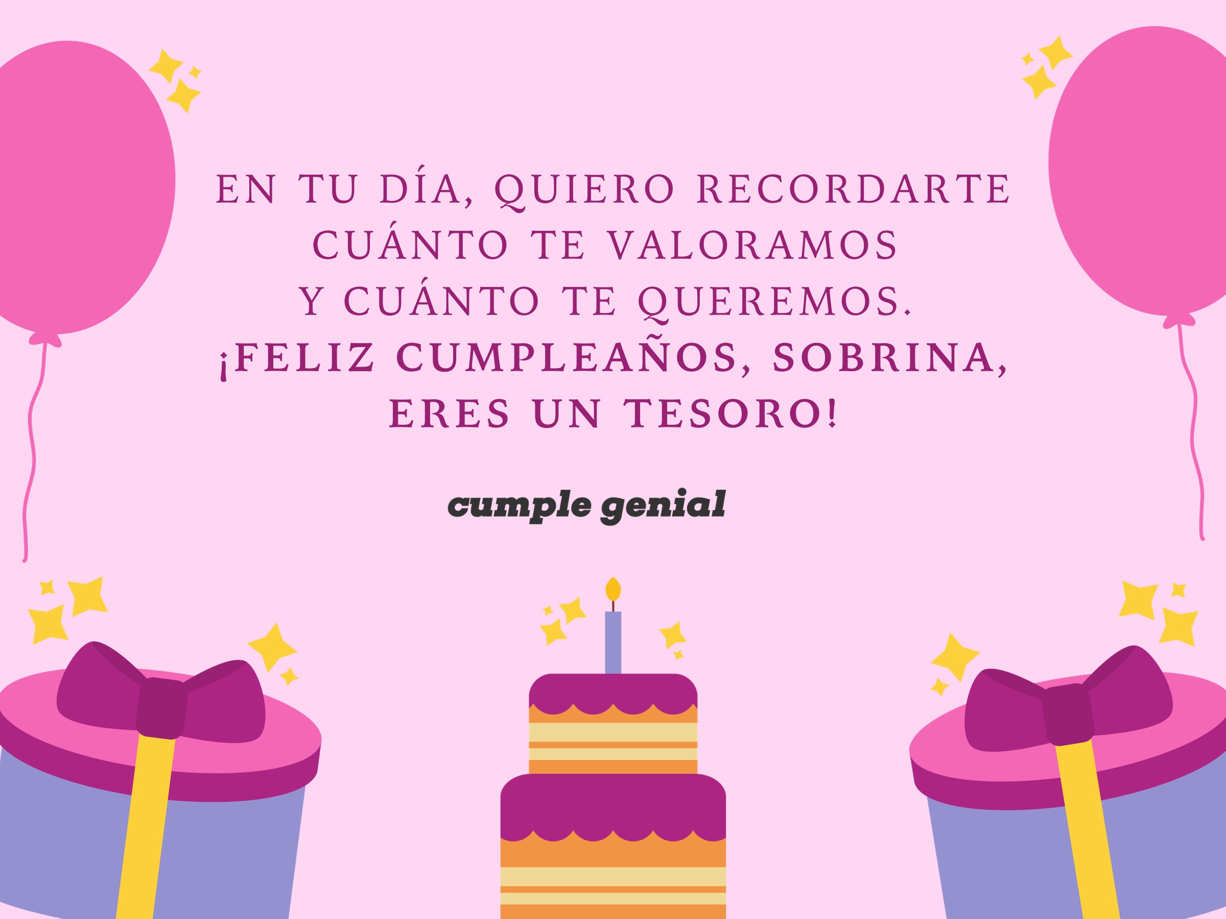 Tarjetas de Cumpleaños para una Sobrina para dedicar con cariño ...