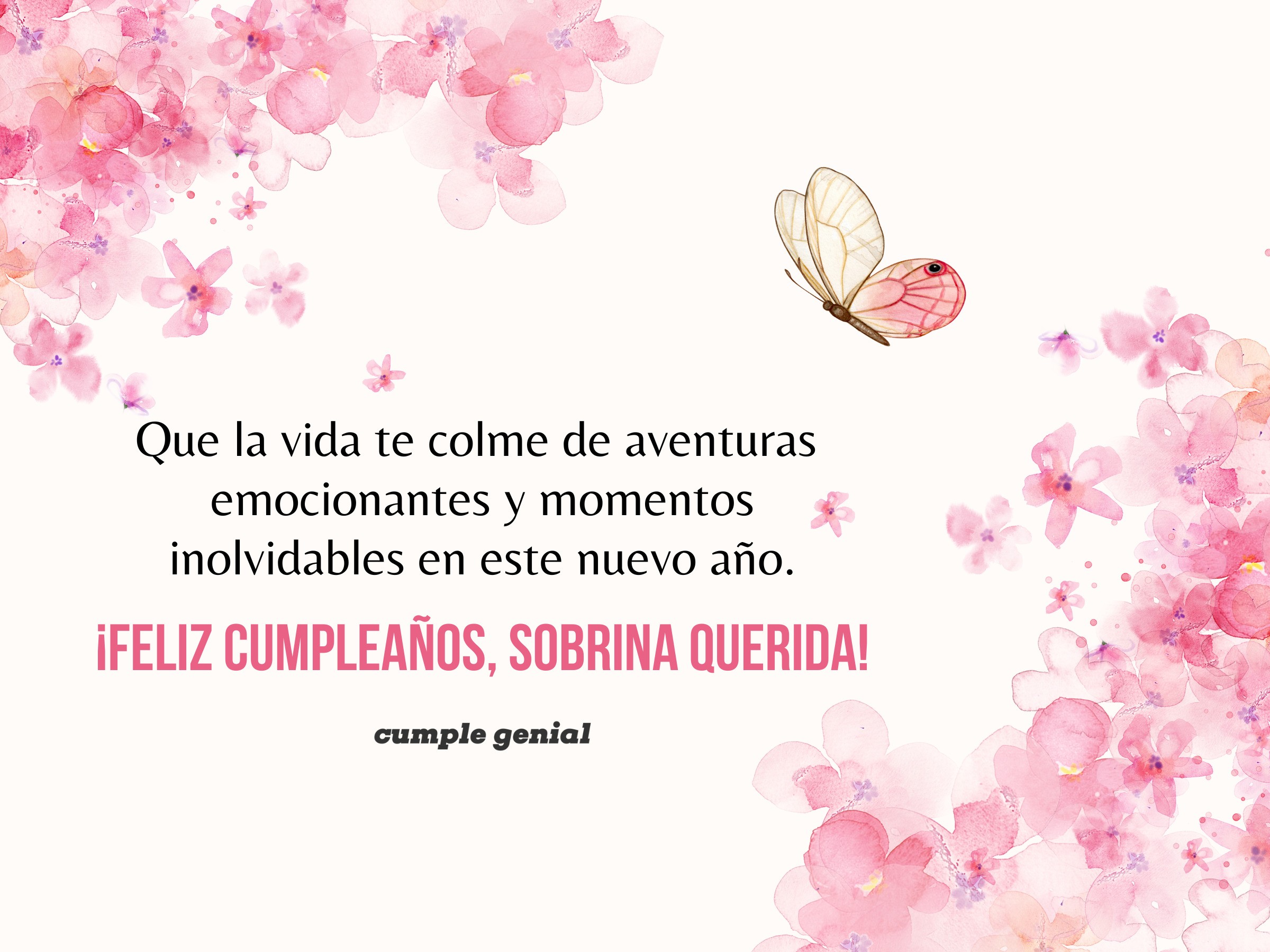 Tarjetas de Cumpleaños para una Sobrina para dedicar con cariño